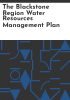 The_Blackstone_region_water_resources_management_plan