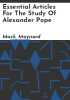 Essential_articles_for_the_study_of_Alexander_Pope