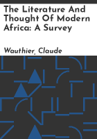 The_literature_and_thought_of_modern_Africa