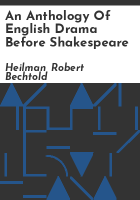 An_anthology_of_English_drama_before_Shakespeare
